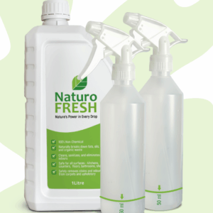 NaturoFresh Cleaning Combo – 1L + 2 x 500ml Spray Bottles